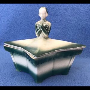 Czech Pin Half Doll Ballerina Dancer Dresser Box